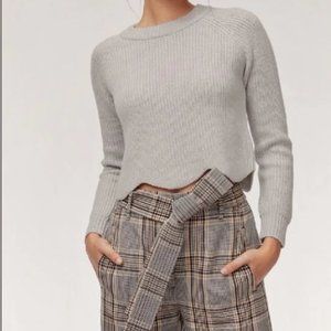 Aritzia Wilfred Sardou scallop hem merino wool sweater